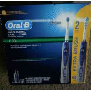  Oral B Professional Care Rechargeable Toothbrushs (2) with 