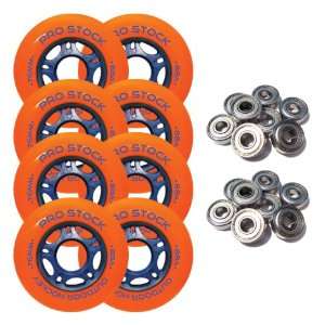 PRO STOCK Outdoor Inline Skate Wheels 76mm Asphalt Formula +Abec 9 