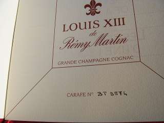 Louis XIII de Remy Martin Grande Champagne Cognac Box & Book No Bottle 