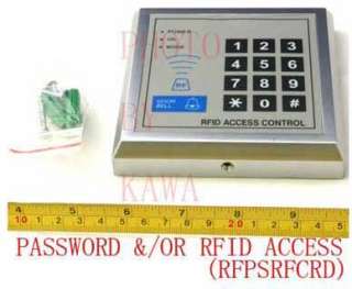 RFID Reader Door Lock Access Control System + 10 Kefobs/Cards 10,000 