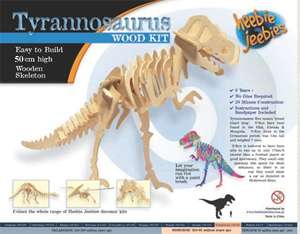 NEW* T Rex Wooden Build A Dinosaur 3D Model Construction Kit