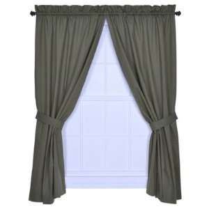 Ellis Curtain 008 Green Logan Solid Color Tailored Panel Pair Curtains 