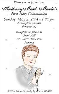 Beautiful Invitations, perfect for your little boys First Holy 
