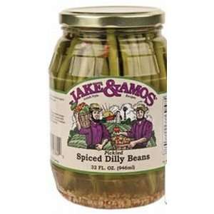 Jake & Amos J&A Pickled Spiced Dilly Beans 32oz  Grocery 