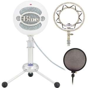   in White with Ringer Universal Shockmount and Microphone Pop Filter