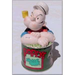 Popeye The Sailor Man Spinach Can Bank Collectible by Enesco Year 2000
