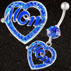 words dangle belly button piercing ring jewelry 8AGE  