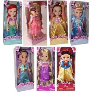 Disney Store Disney Princess 7 Piece Toddler Doll Gift Set 