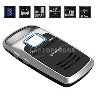 New Car kit Bluetooth Speakerphone MP3 FM Solar Powered Handsfree 
