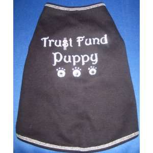 Black TRUST FUND PUPPY Dog Tee Shirt at THE REGAL DOG 