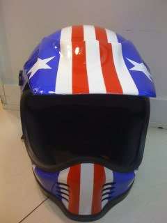 Vintage Scooter Motorcross Captain America Helmet Racing NEW  