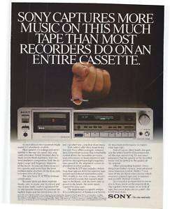 RARE 1982 Sony TC K 555 Cassette Tape Deck Ad  