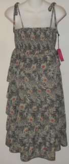 LIBERTY of LONDON for Target Tiered Peacock Crepe Dress   Size M NWT 