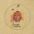 buckskin patch indian chief red bird rosette 3 5 dia