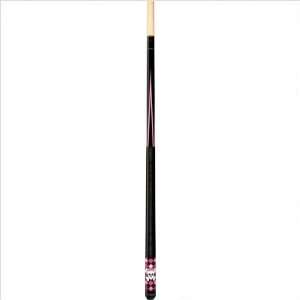  Players F 2720 Black Pool Cue with Pink Points and Argyle 