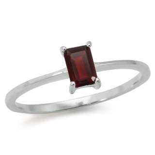   Garnet, Blue Topaz, Amethyst or Peridot Sterling Silver Solitaire Ring