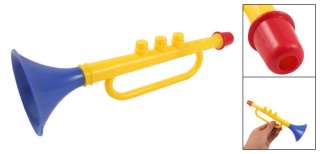 Plastic Match Horn Trumpet Toy Blue Yellow for Children  