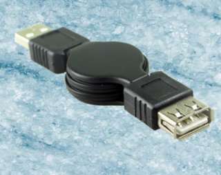 USB Male to Female Retractable Extension Cable Adapter  