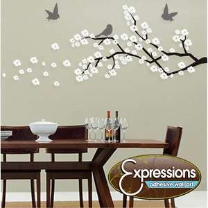 Cherry Blossom Branch with Birds   wall decal sticker  