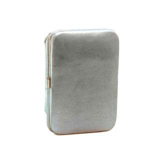 Cell phone/ iPod iPhone case with frame wallet   silver  