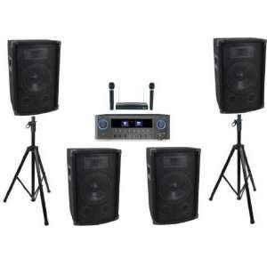 Complete 800 Watt DJ Four Speaker System Musical 