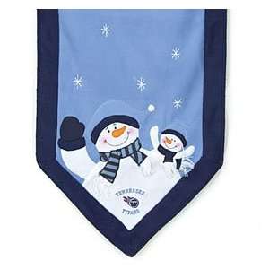   x15 Snowman Table Runner Plush Embroidered Stars