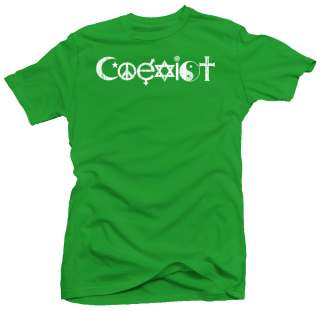 Coexist World Peace Anti War Symbol Cool New T shirt  