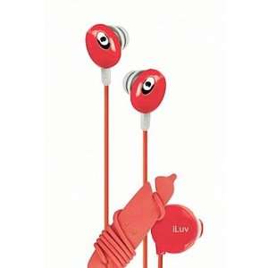   The Bean In Ear Stereo Earphone with Volume Control   Red Electronics