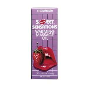  ss Sweet Sensation Warming Massage Oil 8 oz Strawberry 