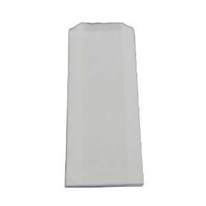    100   Plain White Dry Wax Paper Bags   3 1/2 x 1 1/2 x 