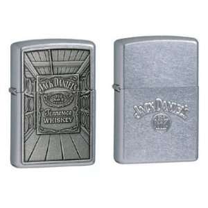  Zippo Lighter Set   Jack Daniels Whiskey Barrel Emblem 