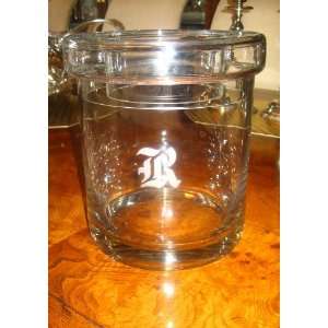 Monogrammed Heavy Crystal Wine Cooler with Detachable Rim (Monogrammed 